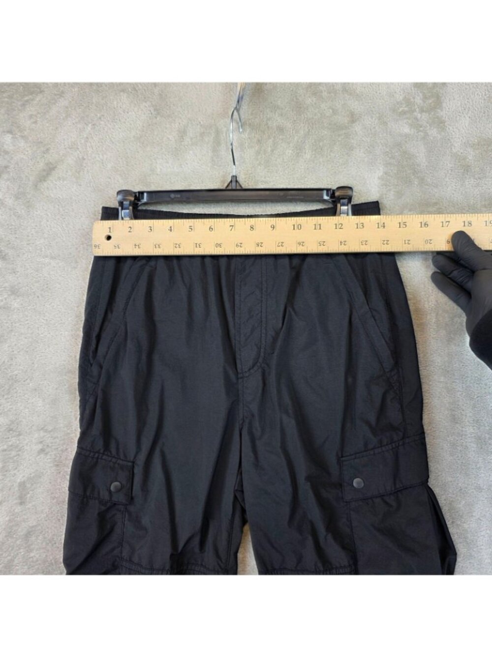 Gap Tech Cargo Jog Pants Mens XS Black Nylon Joggers Elastic Waist Cargo - Picture 6 of 12